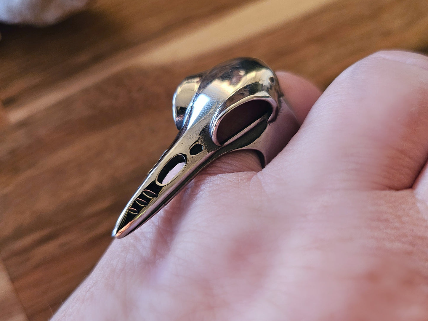 Raven's Omen Ring - Edelstahl Rabenschädel