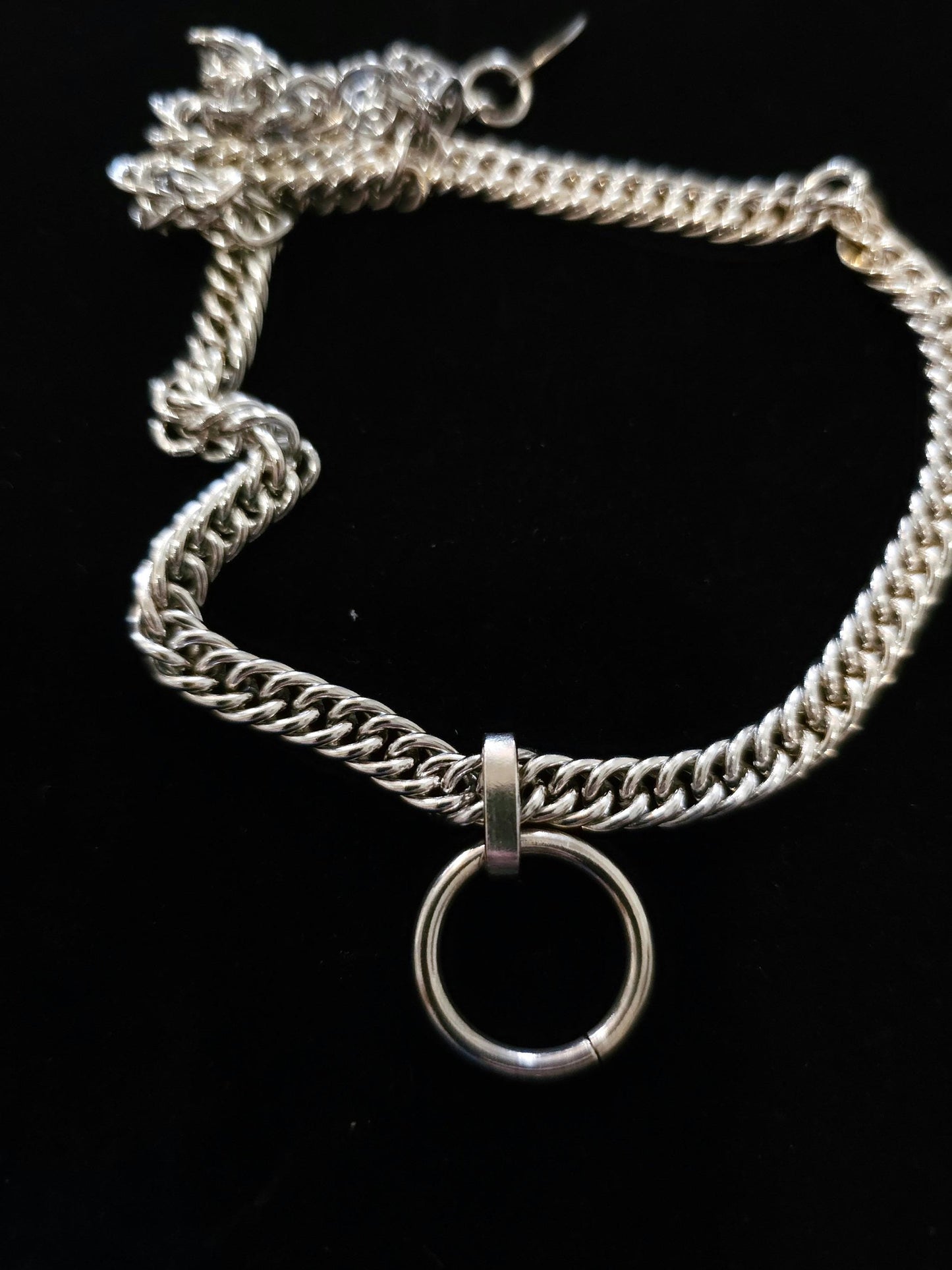 Surgical Steel Day Collar Gothic Punk Choker Necklace | Submissive Style with Permanent Locking Clasp Options