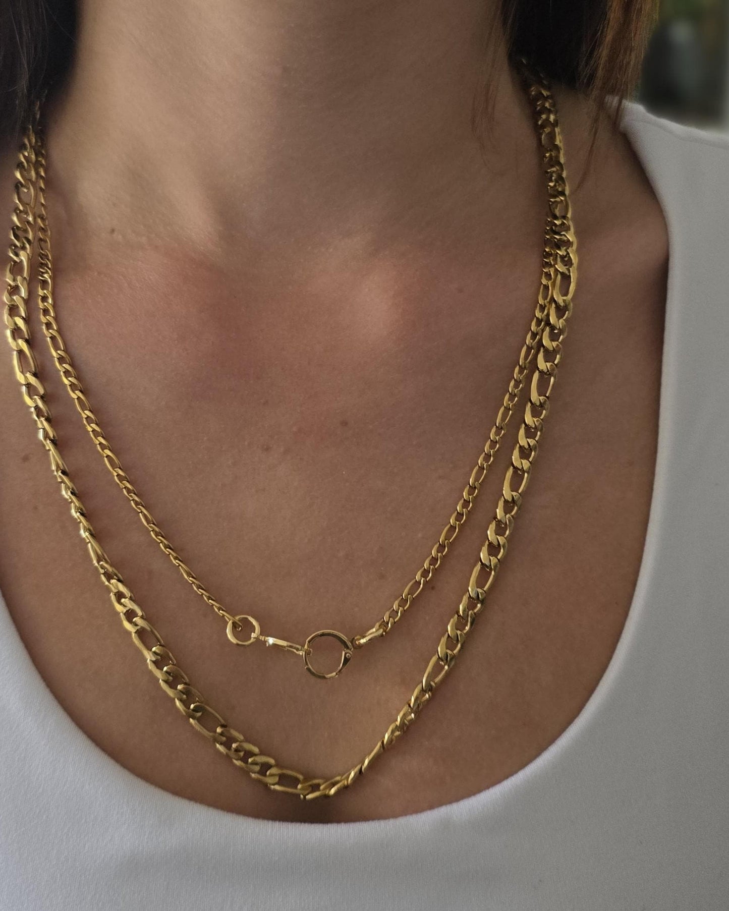 Loops Earplugs Keeper Necklace, Gold Layered Multi Strand Mens & Womens ADHD Autism Sensory Jewelry, Anti-Loss Earbud Necklace