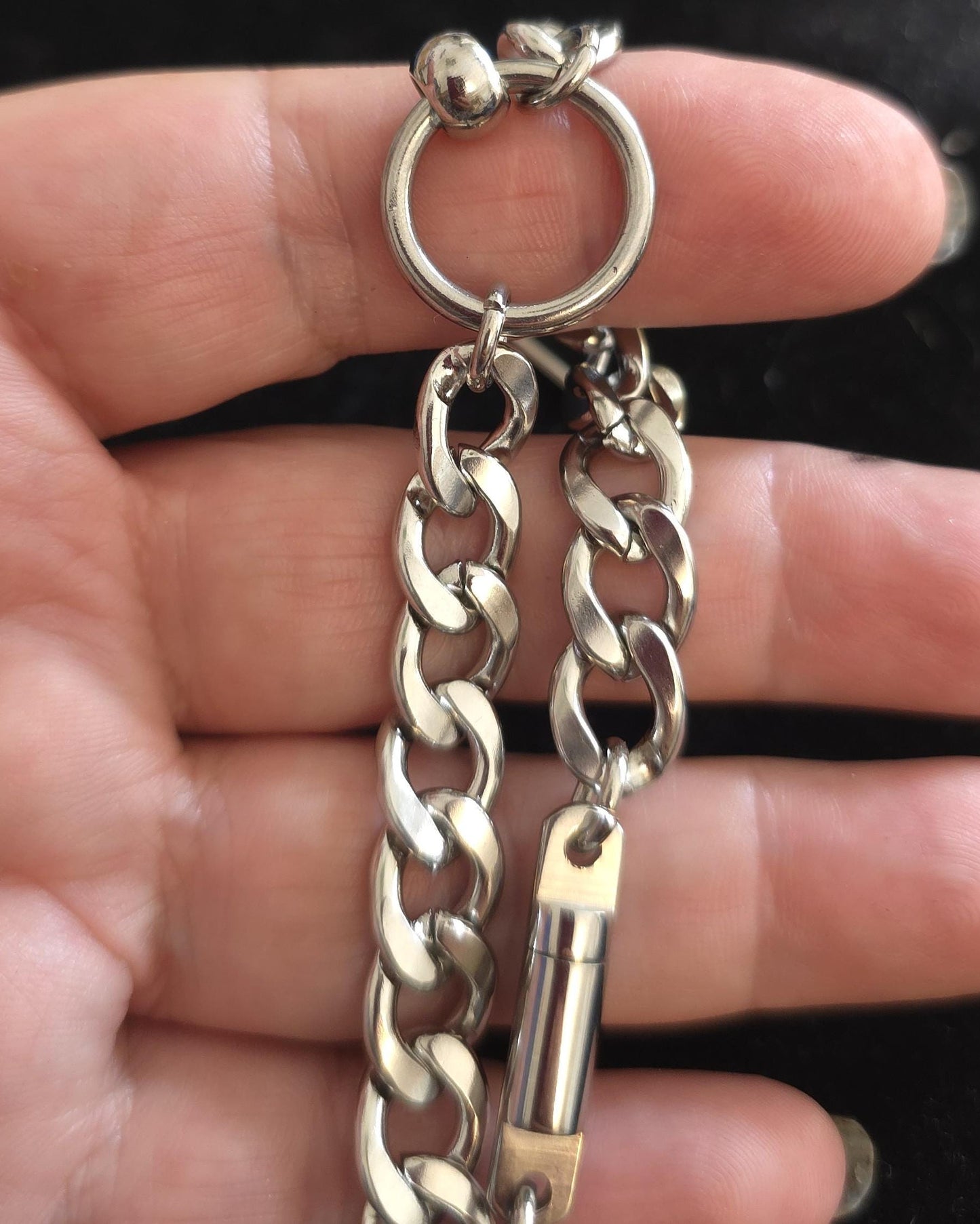 Discreet Locking Permanent Day Collar Bracelet His & Hers - Submissive Style with Lock Key | BDSM Intimate Couples Jewelry