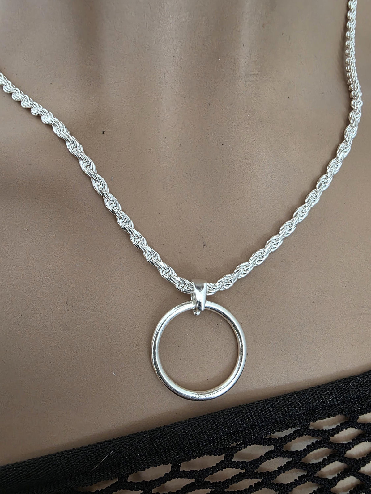 Sterling Silver 3mm Rope Chain Day Collar Choker Necklace - Mens, Womens, 3 Sizes & Locking Option - Luxury Commitment Jewelry