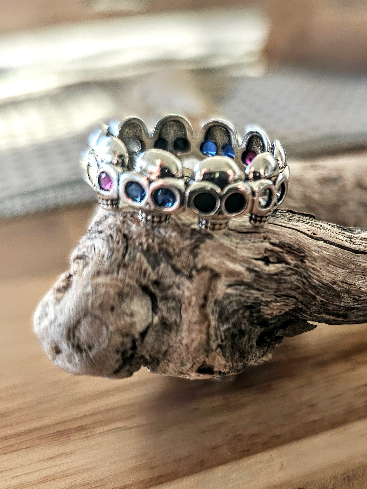 Totenkopfkreis 925 Sterling Silber Ring