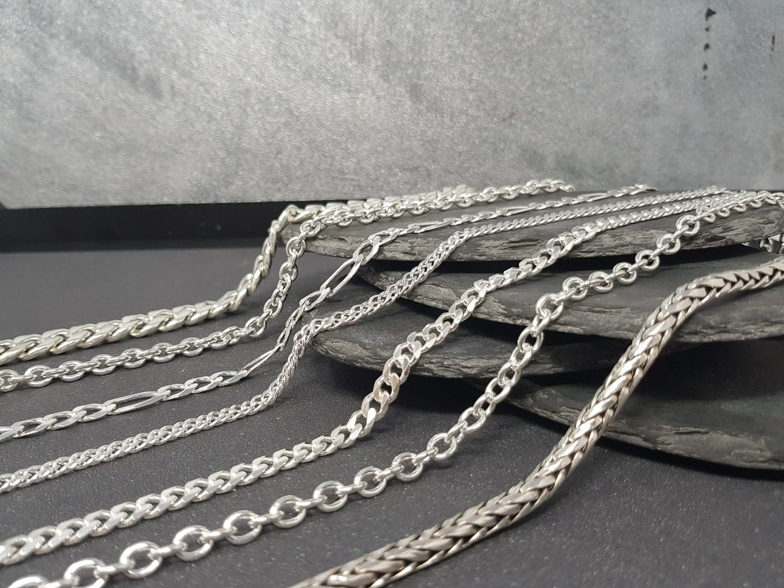 Sterling Silver Chains: Herringbone vs Figaro vs Curb