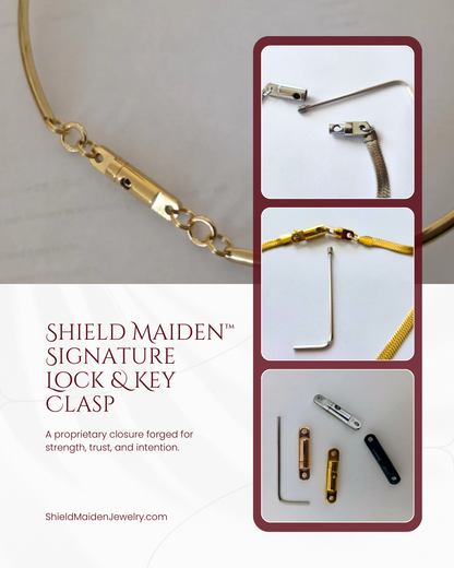 Gold Discreet Day Collar Choker Submissive Necklace with Permanent Locking Option