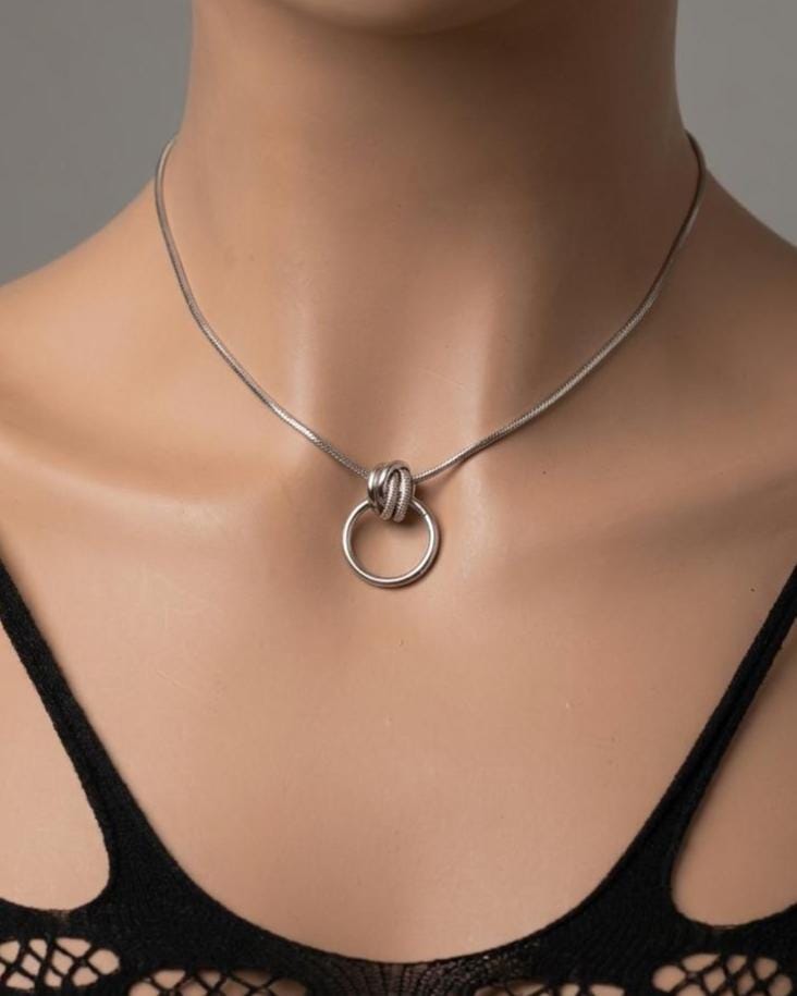 Minimalist Steel Dainty 24/7 Day Collar Snake Chain Necklace, Permanent Locking Options | Couples Devotion jewelry