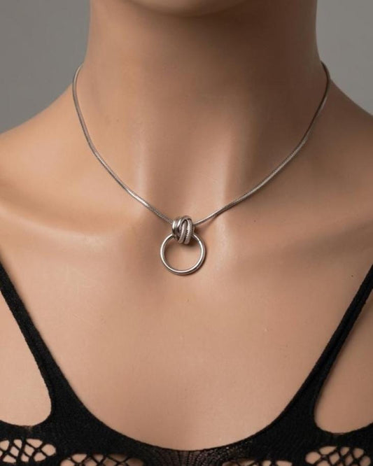 Minimalist Steel Dainty 24/7 Day Collar Snake Chain Necklace, Permanent Locking Options | Couples Devotion jewelry