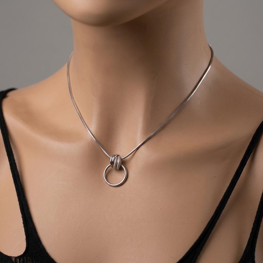 Minimalist Steel Dainty 24/7 Day Collar Snake Chain Necklace, Permanent Locking Options | Couples Devotion jewelry