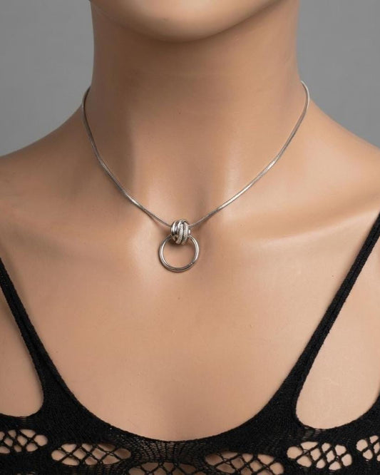 Minimalist Steel Dainty 24/7 Day Collar Snake Chain Necklace, Permanent Locking Options | Couples Devotion jewelry