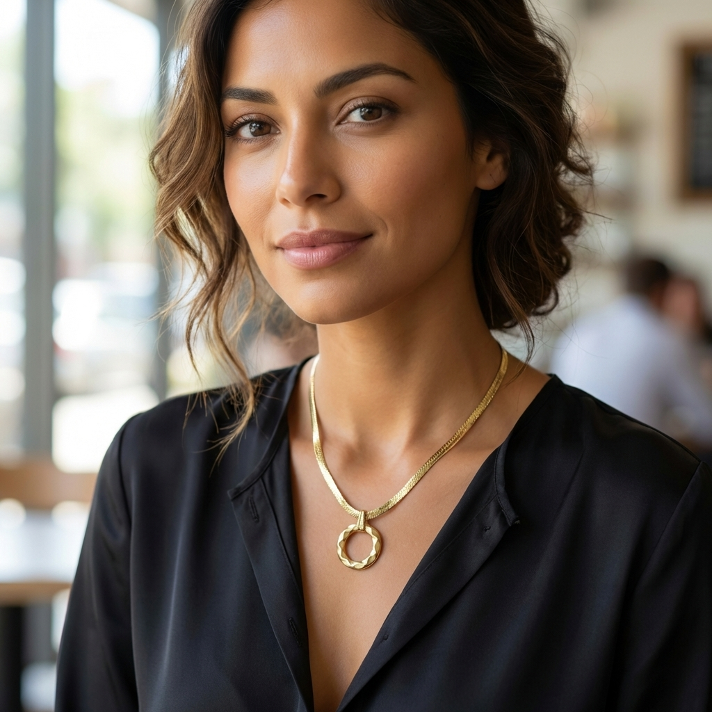 Day Collar – Herringbone Chain | Everyday | Optional Locking Clasp