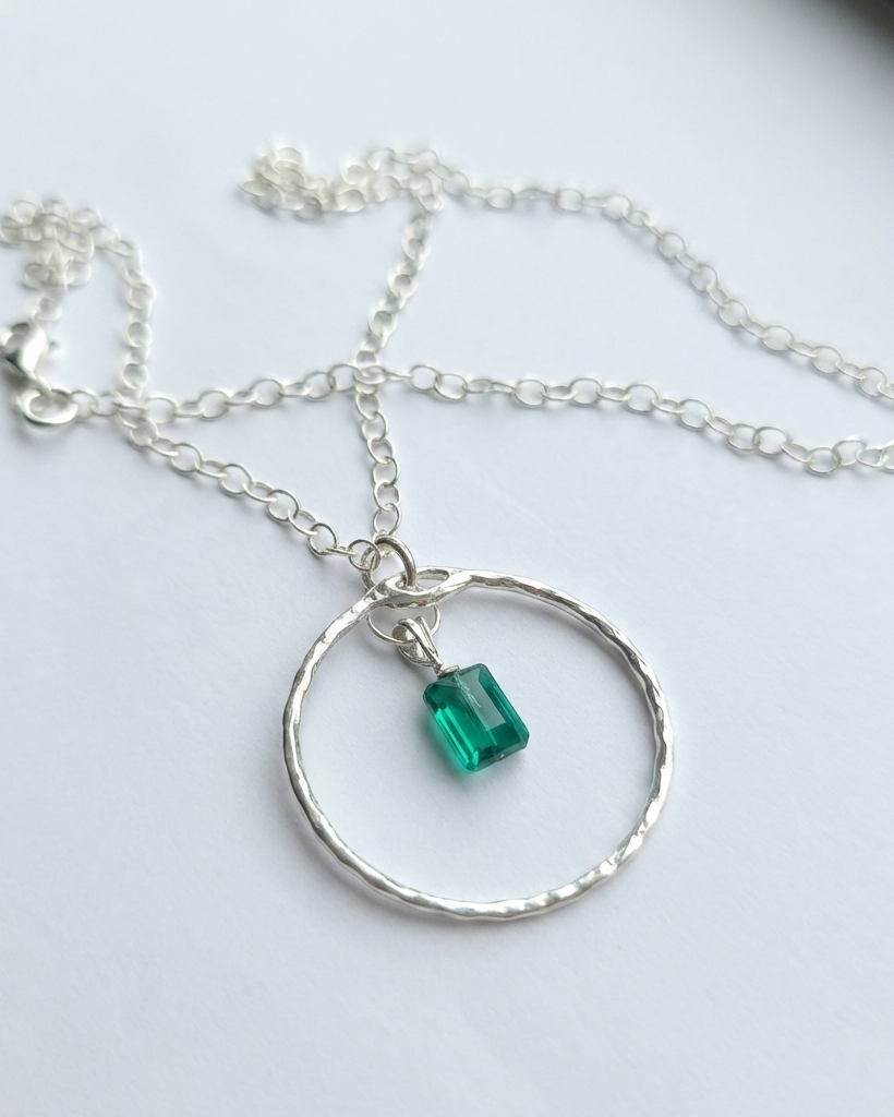 Sterling Silber Tag Halsband mit österreichischem Kristall Choker Halskette - Verschluss Option - Partnerschmuck