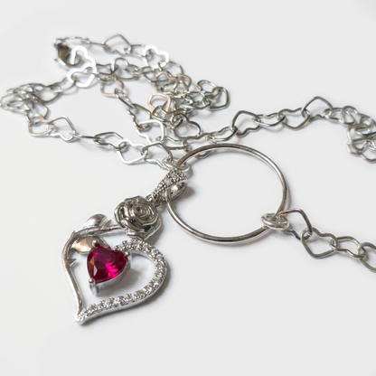 Sterling Silver Day Collar – Heart | Elegant | Optional Locking Clasp