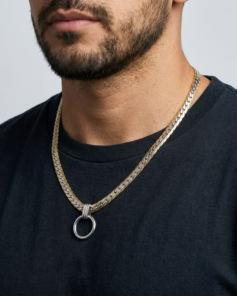 Steel Day Collar, Precision Fit Masc Style Choker, O-Ring Necklace, 14–20 Inch Sizes, Locking Option, BDSM Jewelry