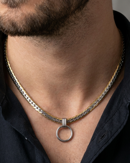 Steel Day Collar, Precision Fit Masc Style Choker, O-Ring Necklace, 14–20 Inch Sizes, Locking Option, BDSM Jewelry