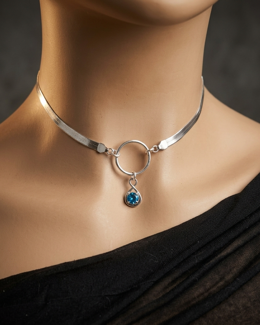 Stahl-Verschluss Permanent Day Collar Choker Halskette - Intimschmuck für Paare