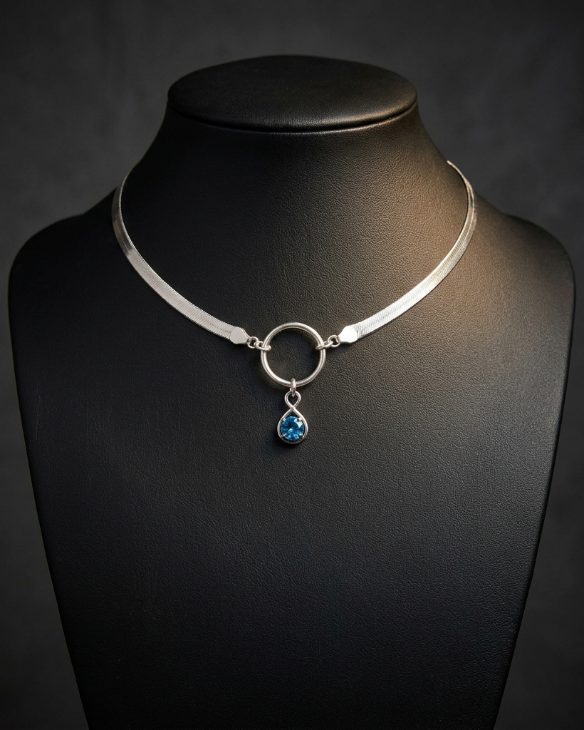 Sterling Silver Herringbone Day Collar | 5mm Locking Option Necklace