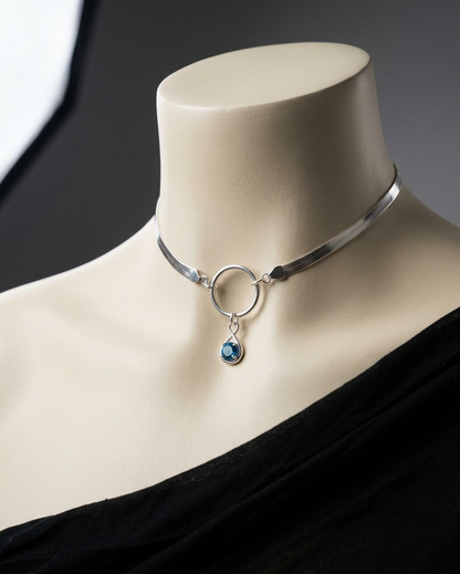 Sterling Silver Herringbone Day Collar | 5mm Locking Option Necklace