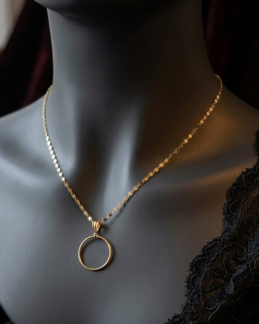 Solid 10K Gold Day Collar Necklace | Minimalist Luxury Collar | Fine Gold Jewelry