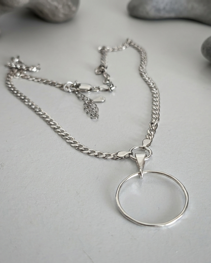 Sterling Silver Curb Chain Day Collar | 2.5mm Necklace