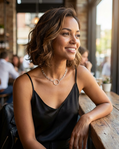 925 Solid Sterling Silver Day Collar Choker Necklace - Permanent Locking Option - Intimate Partner Jewelry