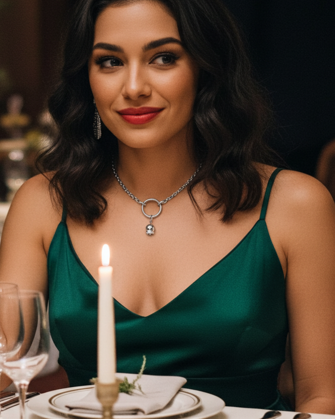 Bell the Kitten - Day Collar Choker Necklace, Intimate Couples Jewelry with Permanent Locking Clasp Option