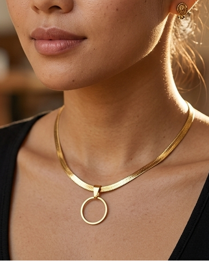 Day Collar – Herringbone Chain | Everyday | Optional Locking Clasp
