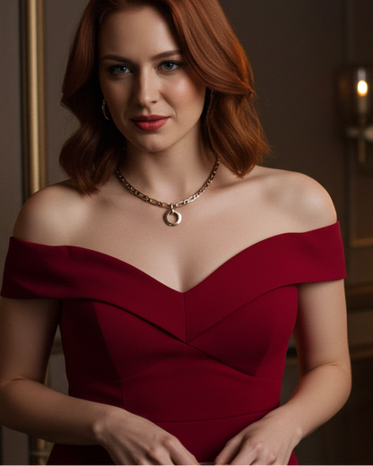 Rose Gold Tag Kragen Stil Choker Halskette, Submissive Paare Schmuck mit Permanent Locking Clasp Option