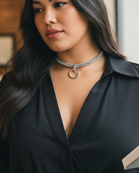 DIscreet Day Collar Gothic Punk Choker Necklace | Submissive Style with Permanent Locking Clasp Options