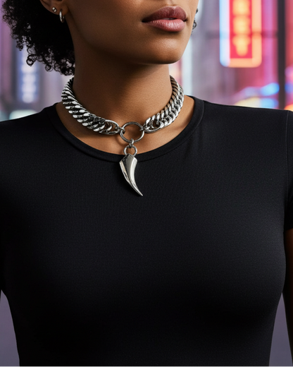 Dente di lupo norreno Fenrir o artiglio di gatto Collana con ciondolo estetico e robusto