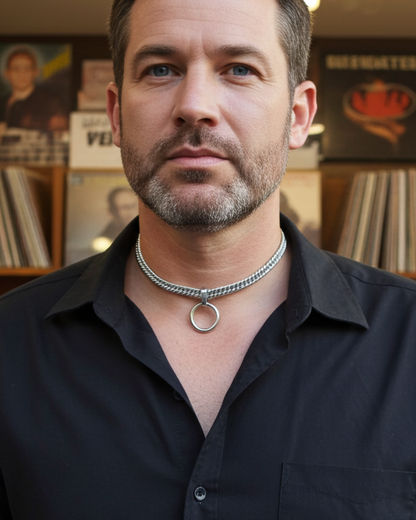 DIscreet Day Collar Gothic Punk Choker Necklace | Submissive Style with Permanent Locking Clasp Options