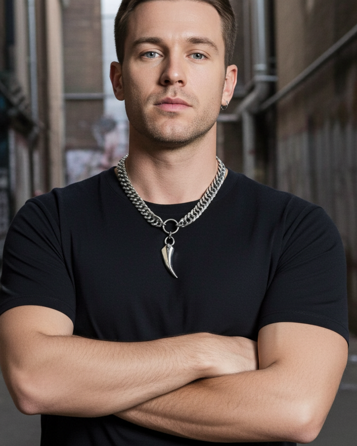 Dente di lupo norreno Fenrir o artiglio di gatto Collana con ciondolo estetico e robusto