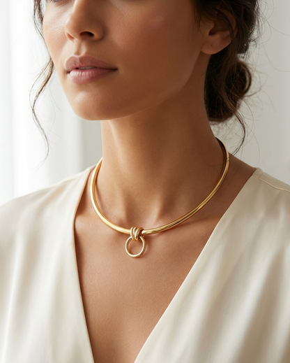 Diskreter Tag Halsband Choker Submissive Halskette mit permanenter Verriegelung Ring Option