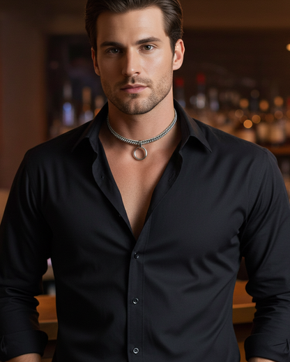 DIscreet Day Collar Gothic Punk Choker Necklace | Submissive Style with Permanent Locking Clasp Options