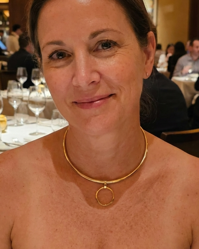 Gold Discreet Day Collar Choker Submissive Necklace with Permanent Locking Option