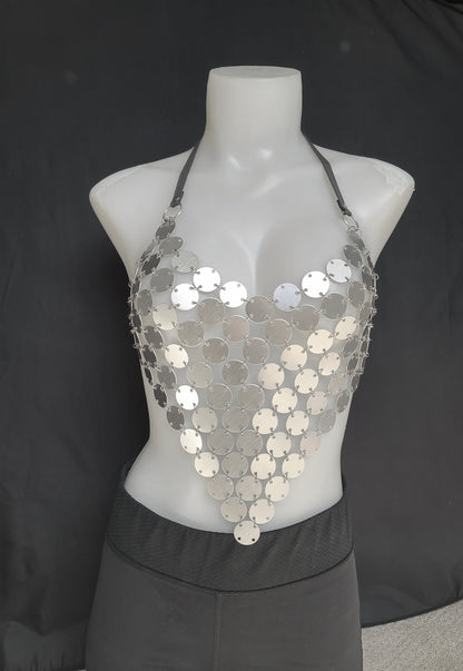 Festival Clothing Rave Chain Crystal Bra Bralette Outfit Sparkle Rhinestone Gem Lingerie - EDM Concert Outfit, Burlesque costume