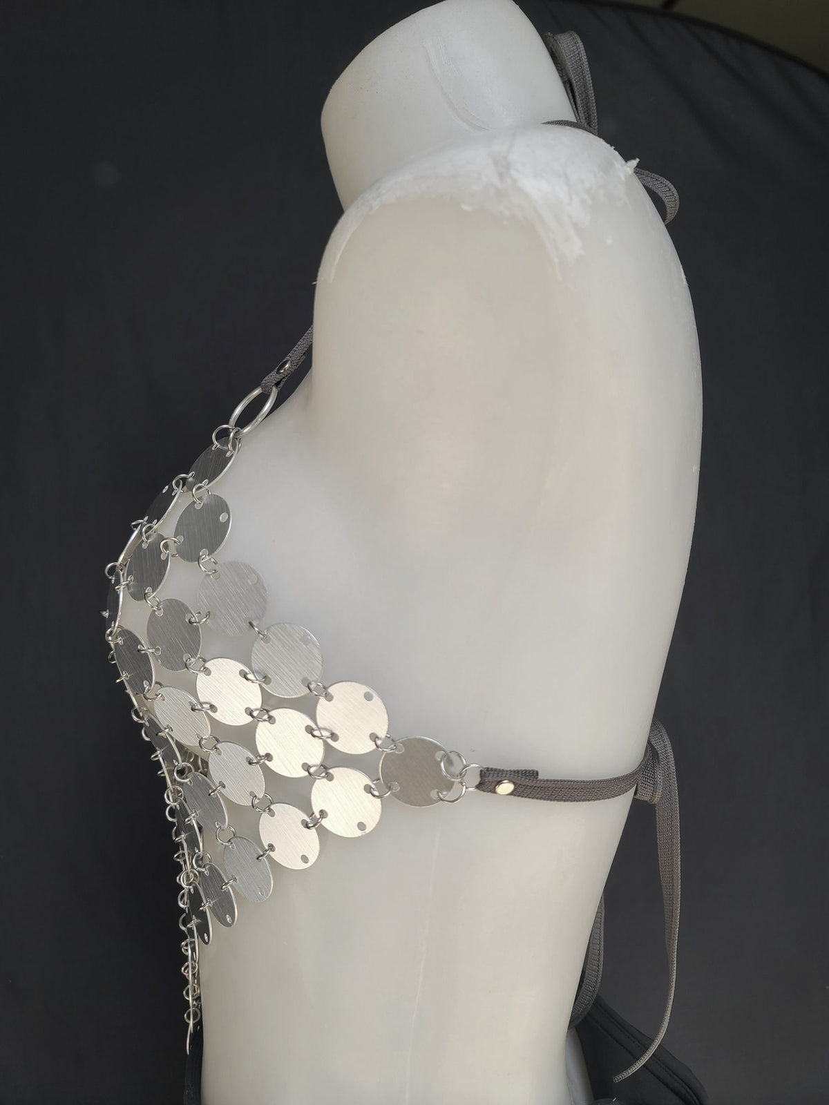 Festival Clothing Rave Chain Crystal Bra Bralette Outfit Sparkle Rhinestone Gem Lingerie - EDM Concert Outfit, Burlesque costume