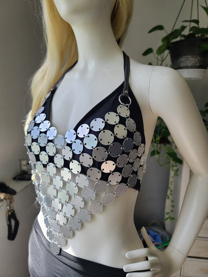 Festival Clothing Rave Chain Crystal Bra Bralette Outfit Sparkle Rhinestone Gem Lingerie - EDM Concert Outfit, Burlesque costume