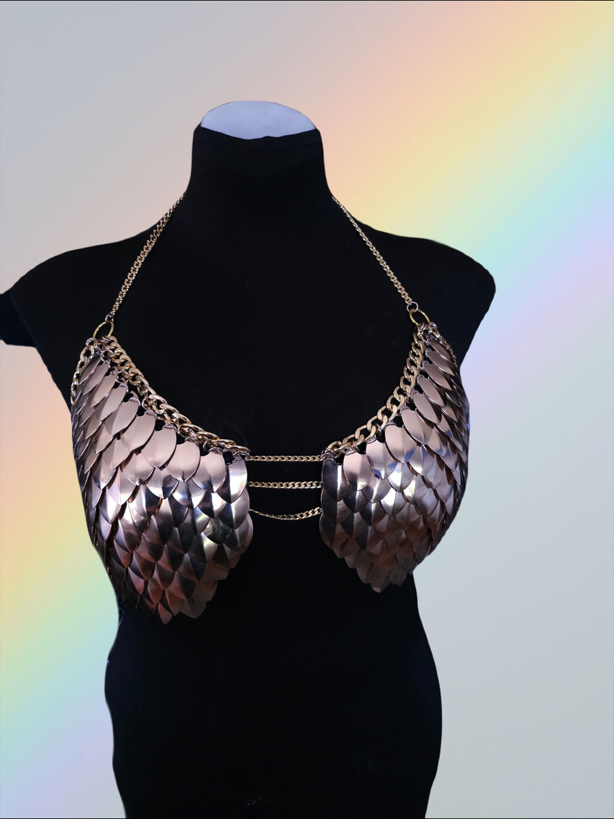 Plus Size! Festival Outfit Scalemail Corset Top, or Rave Viking, Dragon, Fairy Cosplay Costume, Renaissance Dress