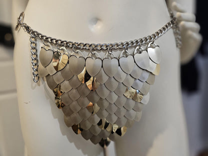 Halloween Viking, Dragon, Fairy Scalemail Cosplay Chainmail  Festival Outfit Skirt Bottoms  Costume QUALITY MADE in CANADA