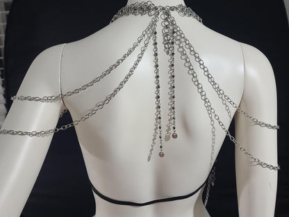 Halloween Festival Outfit Scalemail Corset Top,  or Rave Viking, Dragon, Fairy Cosplay Costume,   - QUALITY MADE in CANADA