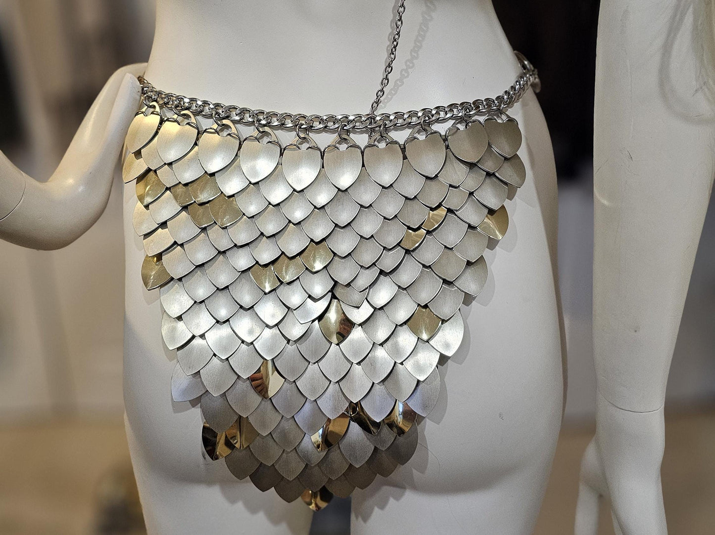 Halloween Viking, Dragon, Fairy Scalemail Cosplay Chainmail  Festival Outfit Skirt Bottoms  Costume QUALITY MADE in CANADA