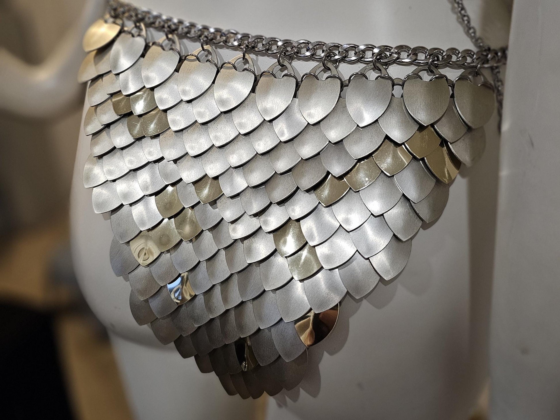 Halloween Viking, Dragon, Fairy Scalemail Cosplay Chainmail  Festival Outfit Skirt Bottoms  Costume QUALITY MADE in CANADA