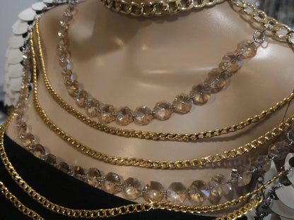 Metal WHite Shoulder Armor, Fantasy Scalemail Dragon Scale Womens Armor, Royal Fae Gala Fairytale Costume, Viking, Fairy Cosplay, Bookish