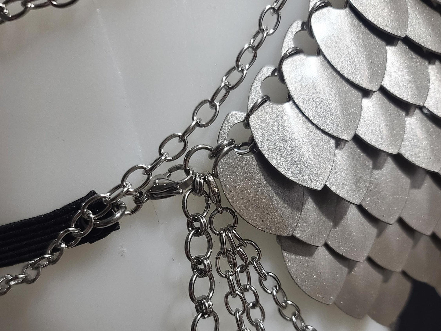 Halloween Festival Outfit Scalemail Corset Top,  or Rave Viking, Dragon, Fairy Cosplay Costume,   - QUALITY MADE in CANADA