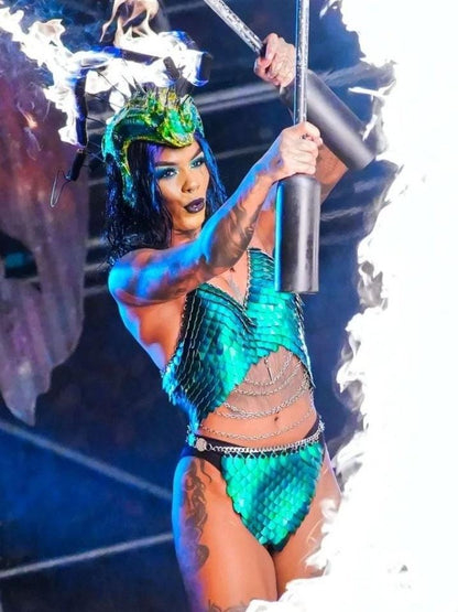 Metal Molded Breastplate Corset Armor, Fantasy Scalemail Dragon Scale Womens Armor, Royal Fae Gala Fairytale Costume, Viking, Fairy Cosplay