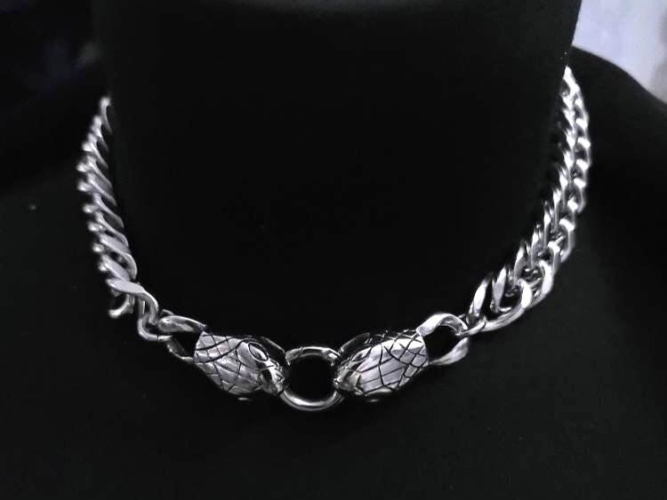Snake Gothic Punk Collar Choker Necklace  | Stunning Dark Academia aesthetic handmade necklace gift for her