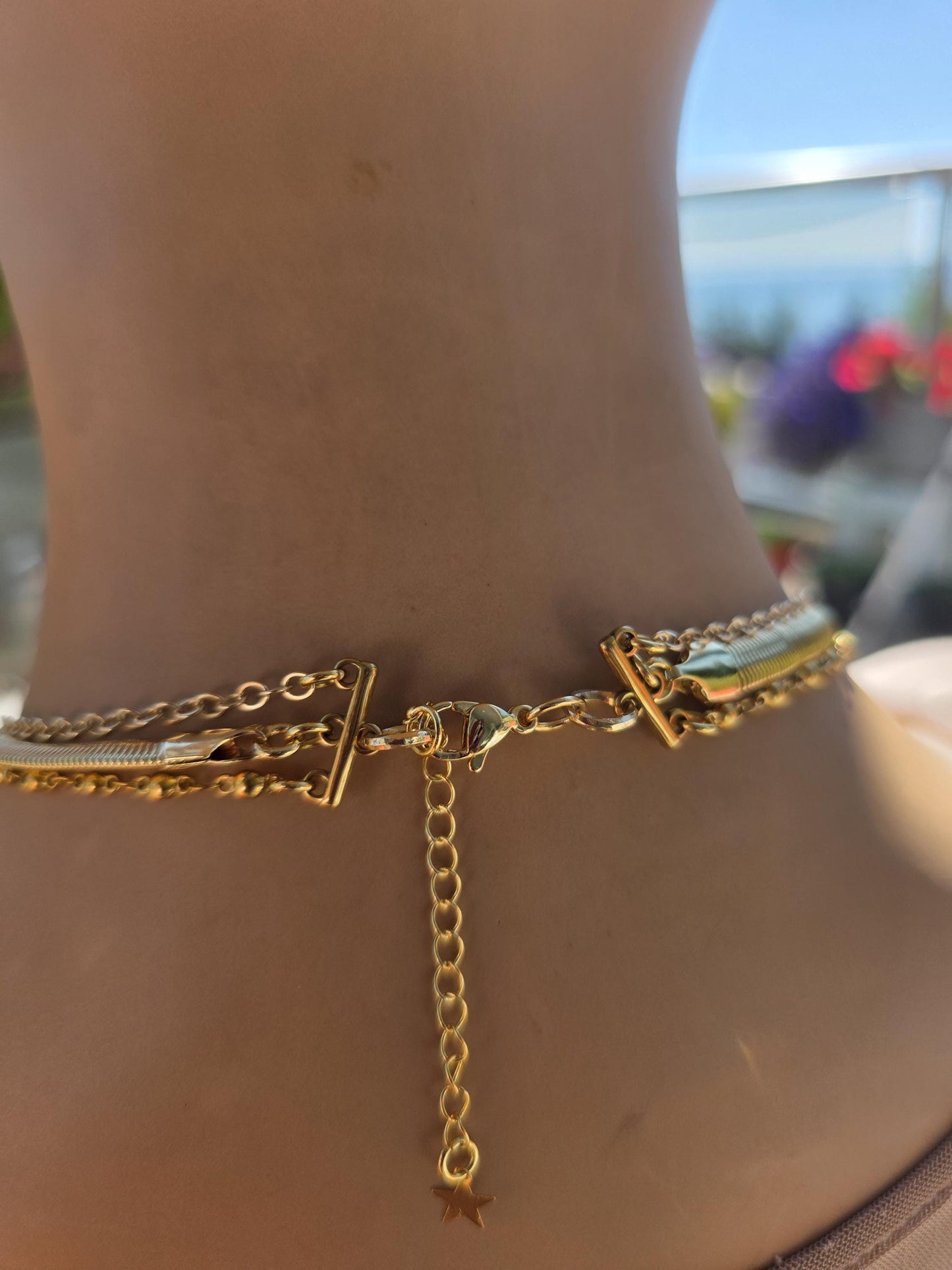 Skadi’s Shoreline – White Sea Glass Necklace, Gold Plated Steel Jewelry, Norse Goddess Pendant, Ocean Tumbled Glass Coastal Layered Necklace