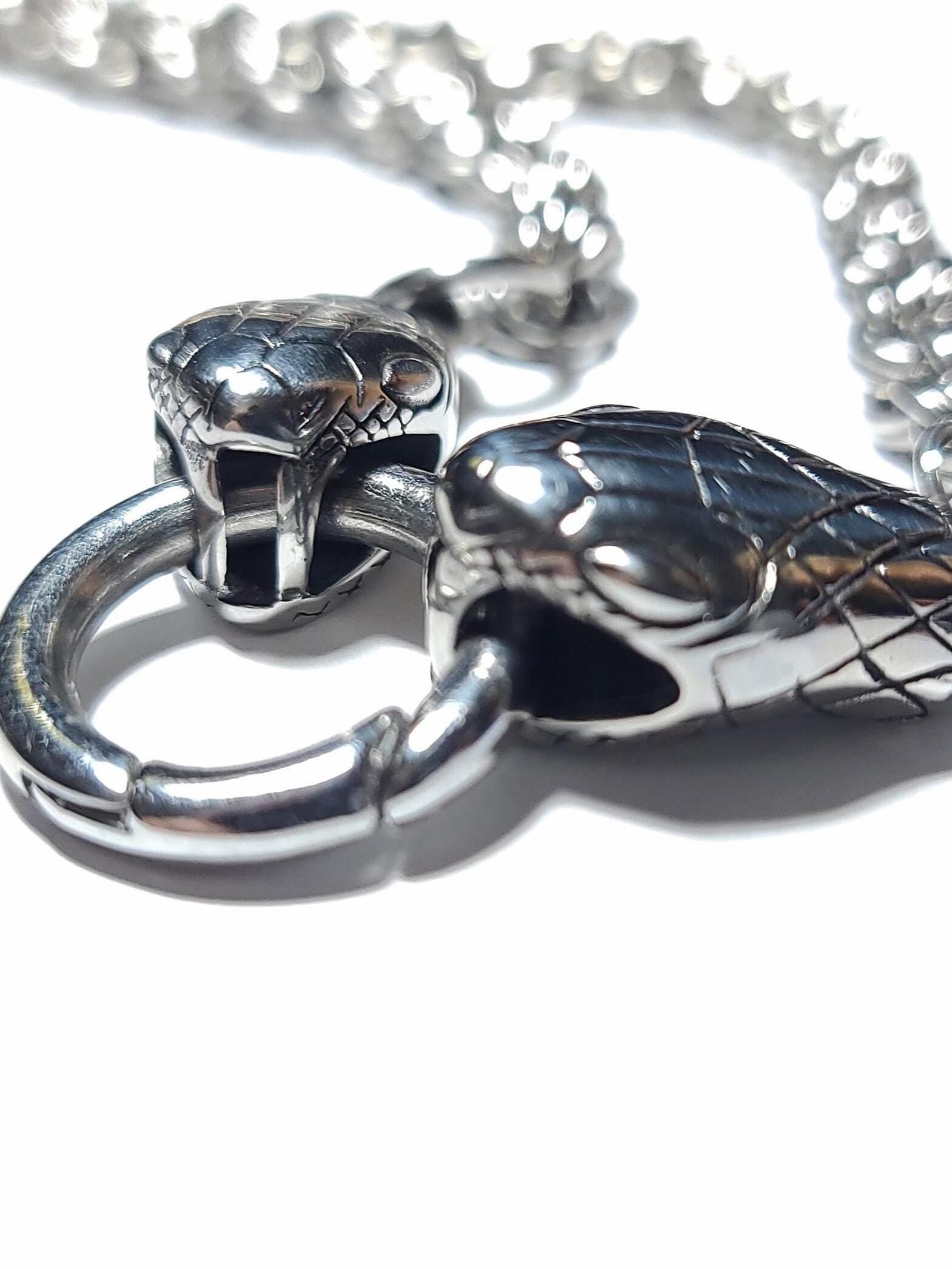 Snake Gothic Punk Collar Choker Necklace  | Stunning Dark Academia aesthetic handmade necklace gift for her