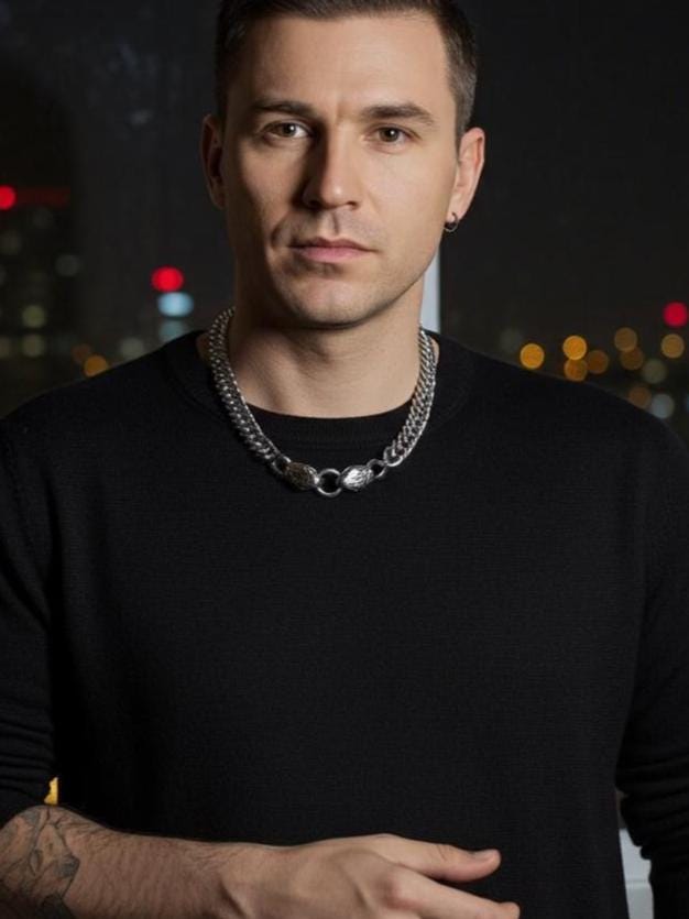 Mens Snake Norse Gothic Punk Collar Chunky Choker Biker Necklace