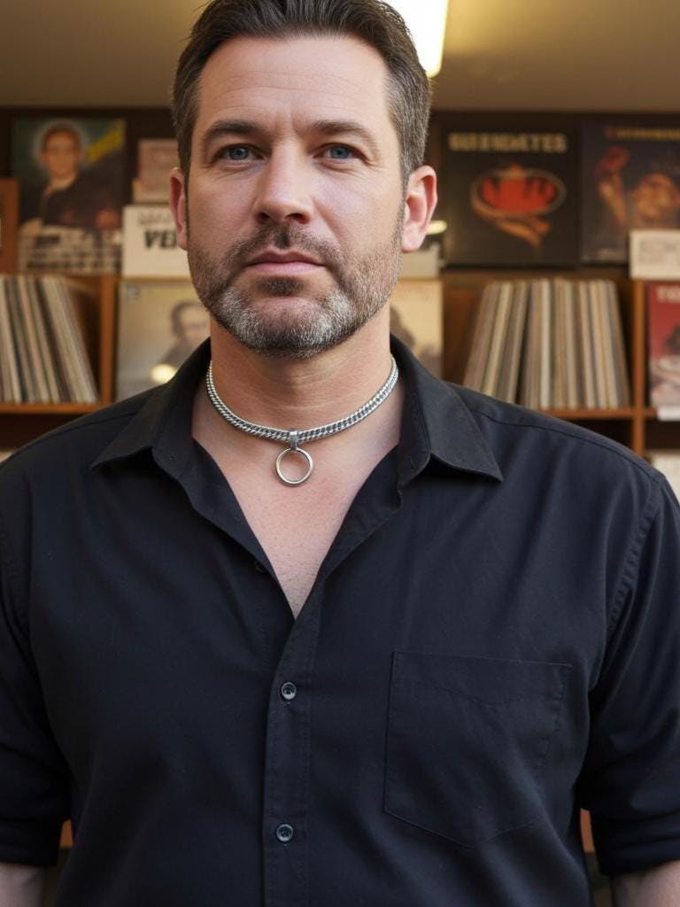 Mens Discreet Day Collar BDSM Submissive Choker Necklace with Permanent Locking Options | Couples jewelry