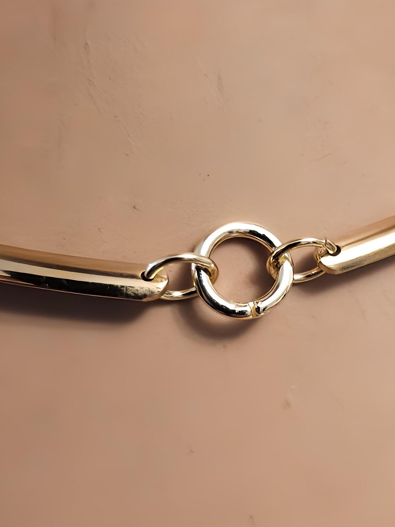 Gold Discreet Day Collar Choker Submissive Necklace with Permanent Locking Ring Option - Submissive O Ring BDSM Aesthetic Jewelry